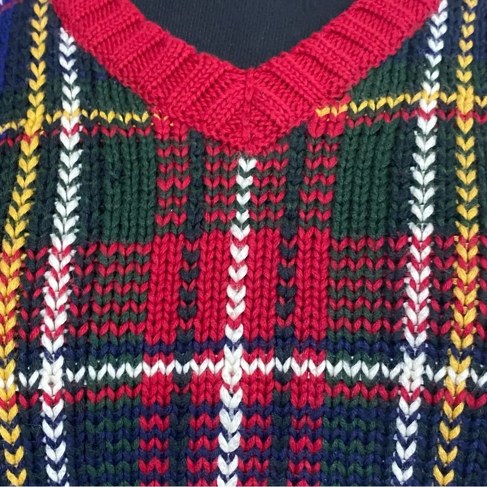 vtg Polo Ralph Lauren Tartan Plaid Sweater